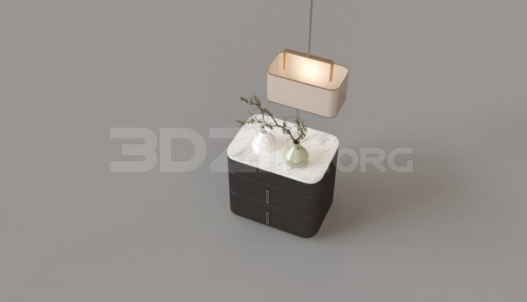 9005. Free 3Ds Max Bedside Table Model Download