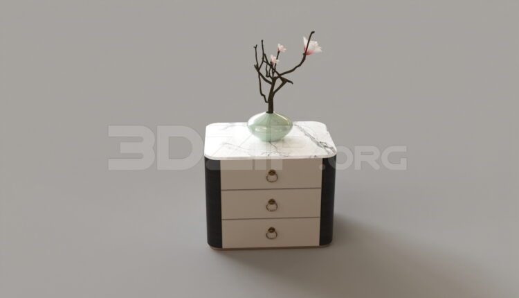 9031. Free 3Ds Max Bedside Table Model Download