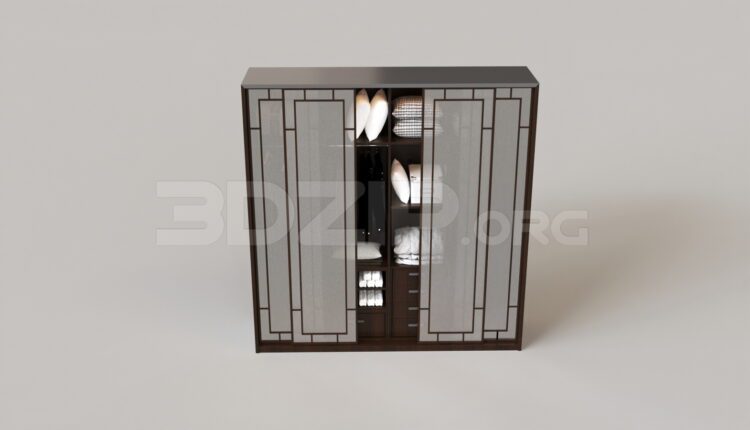 9033. Free 3Ds Max Wardrobe Model Download