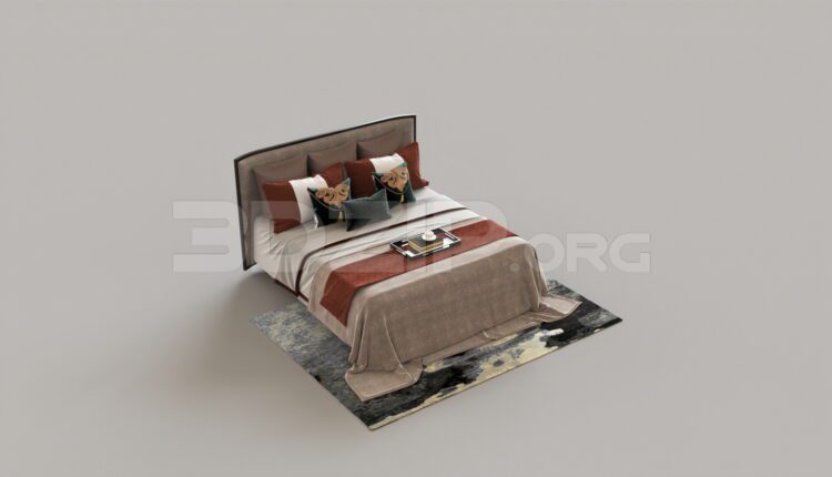 9043. Free 3Ds Max Bed Model Download