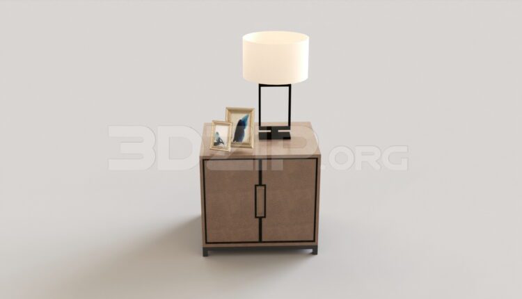 9054. Free 3Ds Max Bedside Table Model Download (2)