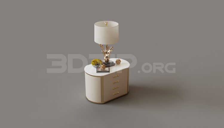 9064. Free 3Ds Max Bedside Table Model Download