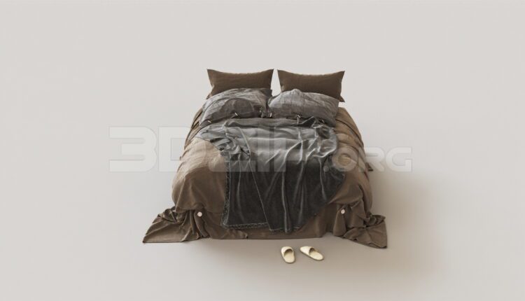 9069. Free 3Ds Max Bed Model Download