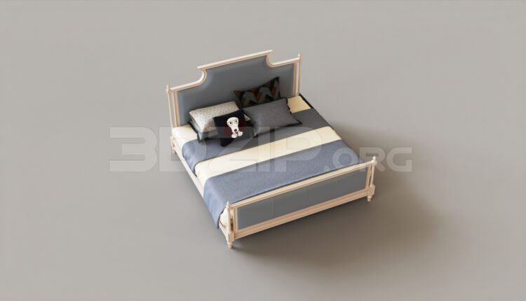 9070. Free 3Ds Max Bed Model Download