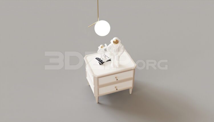 9072. Free 3Ds Max Bedside Table Model Download