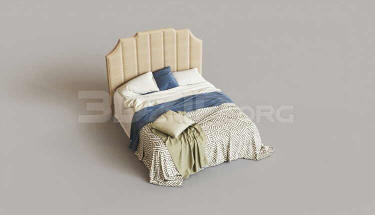 9074. Free 3Ds Max Bed Model Download