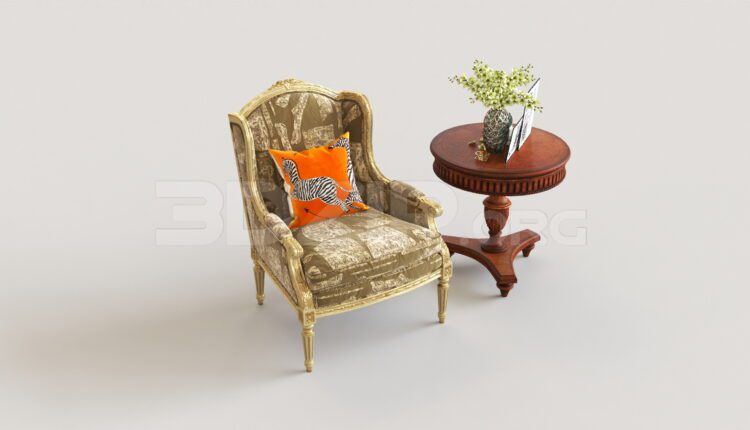 9099. Free 3Ds Max Armchair Model Download