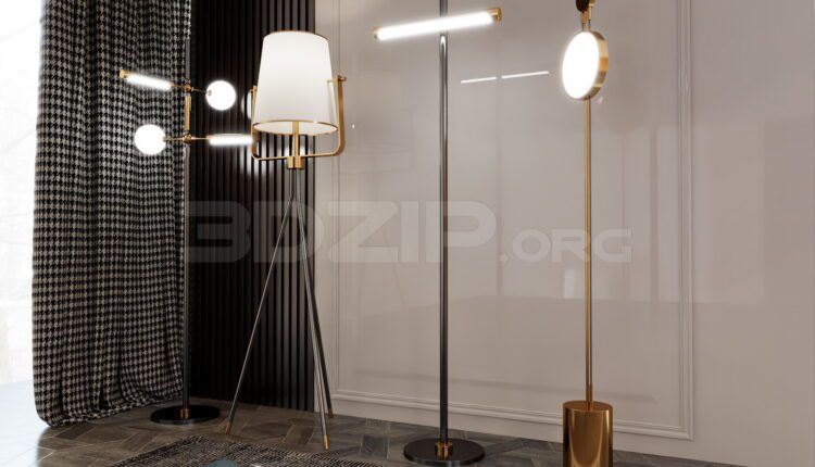 11913. Free 3Ds Max Floor Lamp Model Download
