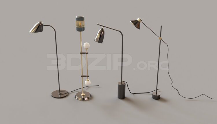 11920. Free 3Ds Max Floor Lamp Model Download