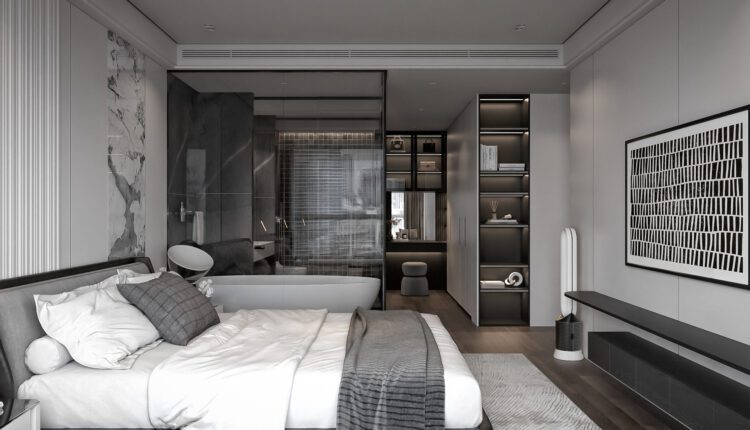 13669. 3Ds Max Master Bedroom Interior Model Download by Hieu Phan