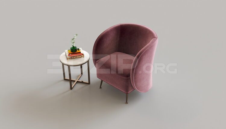 9116. Free 3Ds Max Armchair Model Download