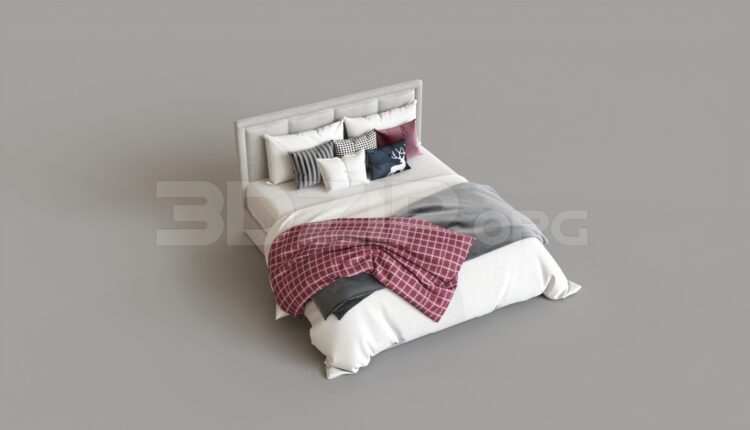9117. Free 3Ds Max Bed Model Download