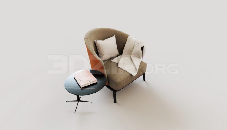 9124. Free 3Ds Max Armchair Model Download