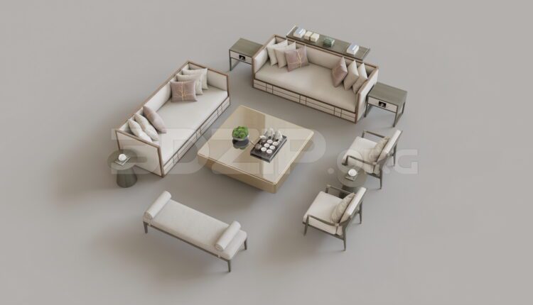 9179. Free 3Ds Max Sofa and Table- Chair Model Download (2)