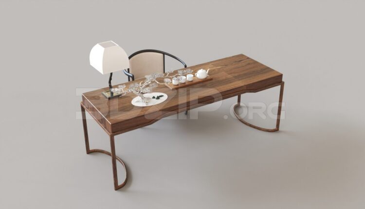 9197. Free 3Ds Max Work Desk Model Download