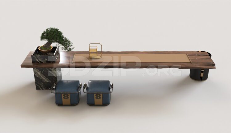 9218. Free 3Ds Max Tea Table Model Download