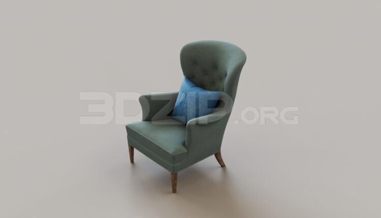9237. Free 3Ds Max Armchair Model Download
