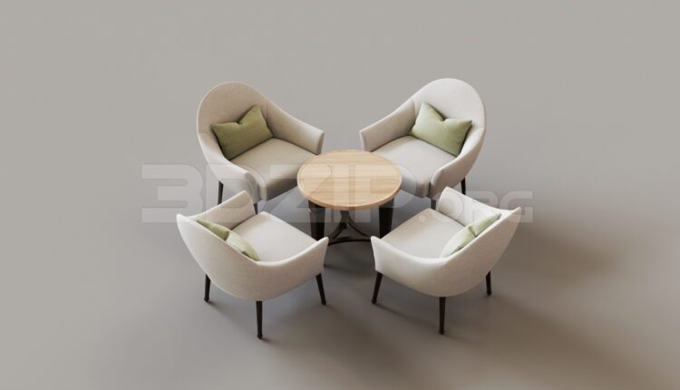 9238. Free 3Ds Max Table And Chair Model Download