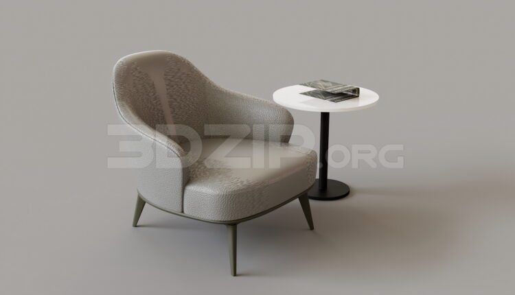 9245. Free 3Ds Max Armchair Model Download