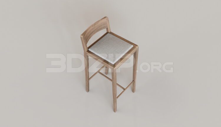9246. Free 3Ds Max Bar Stool Model Download