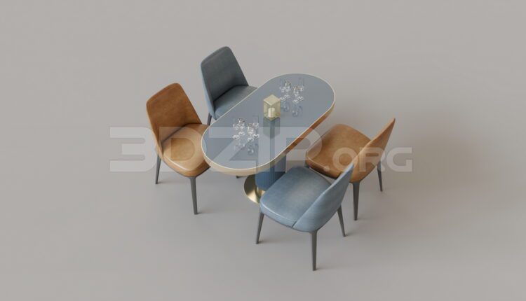 9247. Free 3Ds Max Table And Chair Model Download