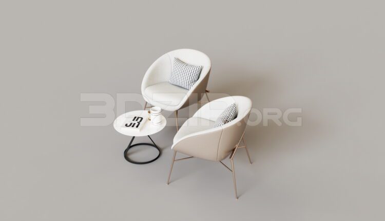 9251. Free 3Ds Max Armchair Model Download
