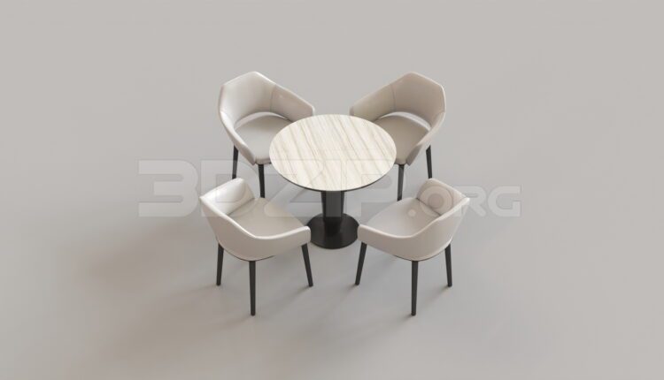 9255. Free 3Ds Max Table And Chair Model Download