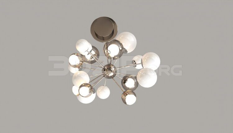 9258. Free 3Ds Max Ceiling Light Model Download