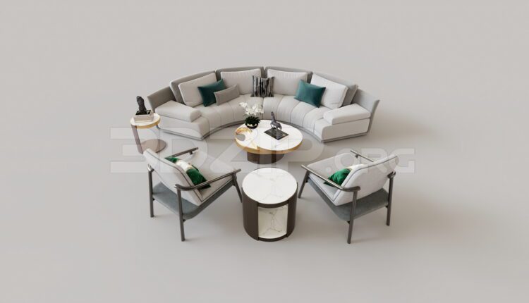 9292. Free 3Ds Max Sofa Model Download