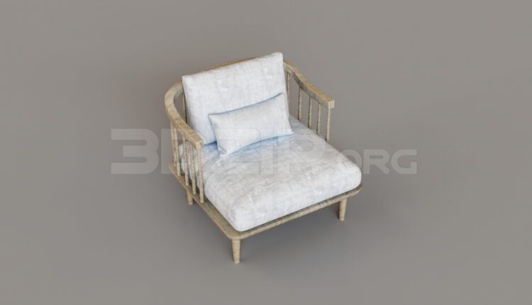 9296. Free 3Ds Max Armchair Model Download