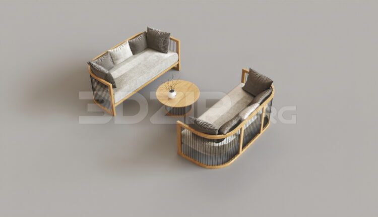 9308. Free 3Ds Max Sofa Model Download