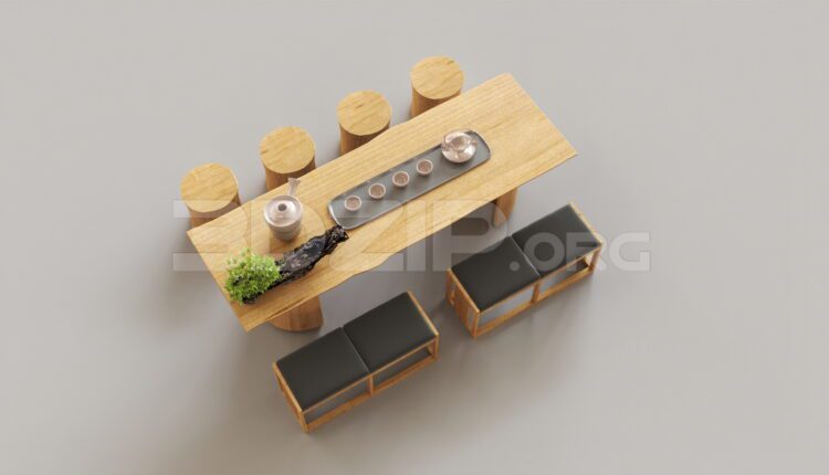 9310. Free 3Ds Max Dining Table And Chair Model Download