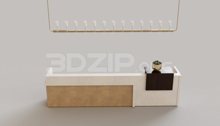 9323. Free 3Ds Max Reception Desk Model Download