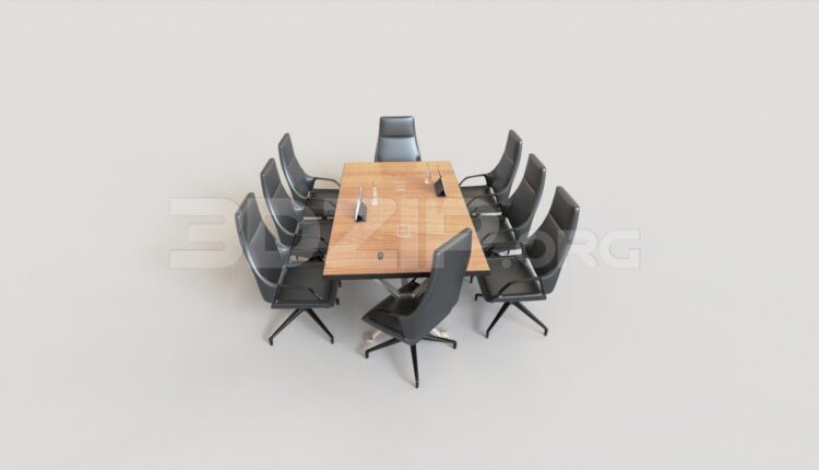 9329. Free 3Ds Max Conference Table Office Model Download