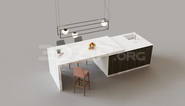 9359. Free 3Ds Max Kitchen Island Model Download
