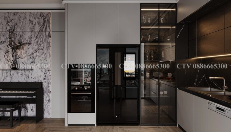 13681. 3Ds Max Living Room – Kitchen Interior Model Download by Long Tran