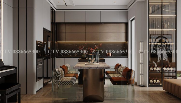 13681. 3Ds Max Living Room – Kitchen Interior Model Download by Long Tran
