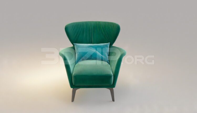 9401. Free 3Ds Max Armchair Model Download