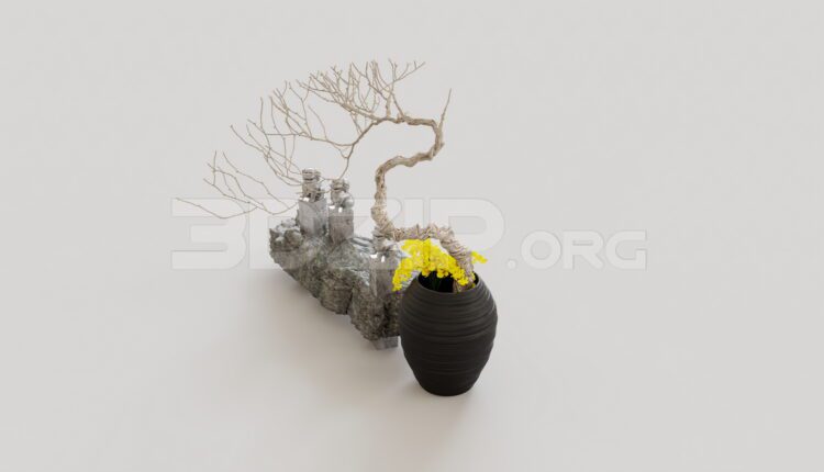 9409. Free 3Ds Max Indoor Garden Landscape Model Download