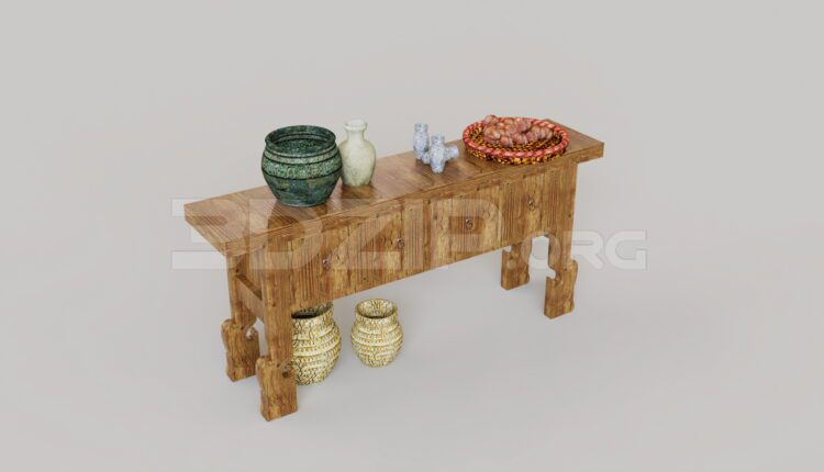 9411. Free 3Ds Max Console Table Model Download