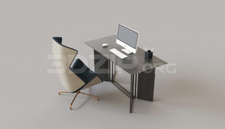 9427. Free 3Ds Max Work Desk Model Download