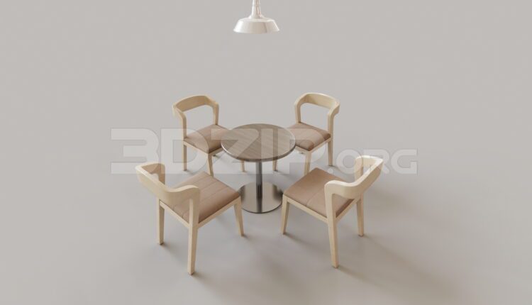 9458. Free 3Ds Max Dining Table And Chair Model Download