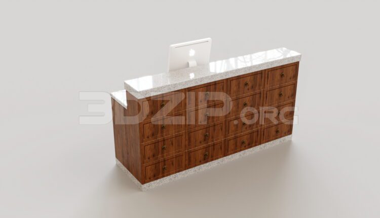 9482. Free 3Ds Max Reception Desk Model Download