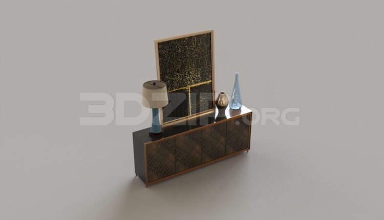 9514. Free 3Ds Max TV Cabinet Model Download