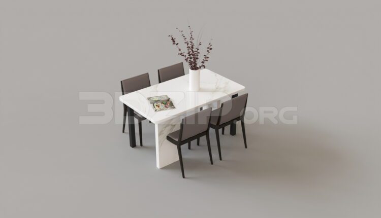 9516. Free 3Ds Max Dining Table And Chair Model Download
