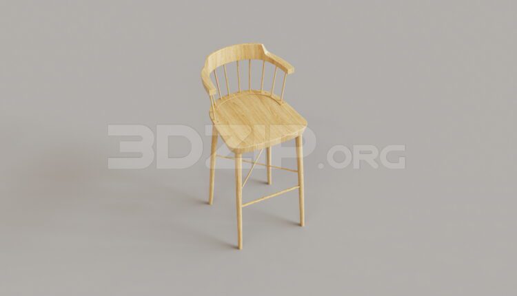9571. Free 3Ds Max Bar Stool Model Download