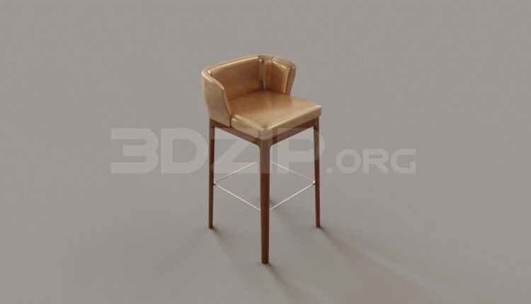 9578. Free 3Ds Max Bar Stool Model Download