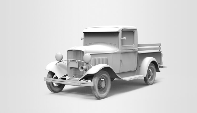 Free 3D Ford Model B Pick-up Download by Denes Demeter