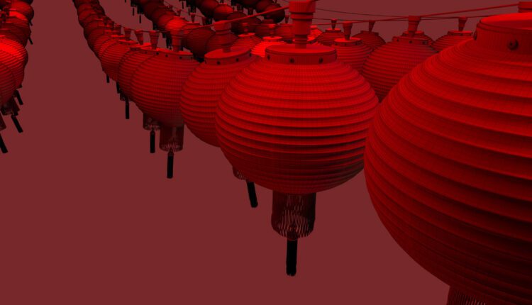 Free 3D Model Chinese Paper Lantern By MIBS