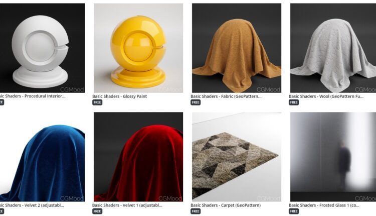 Free FStormRender basic shaders vol. 01 By Cgmood
